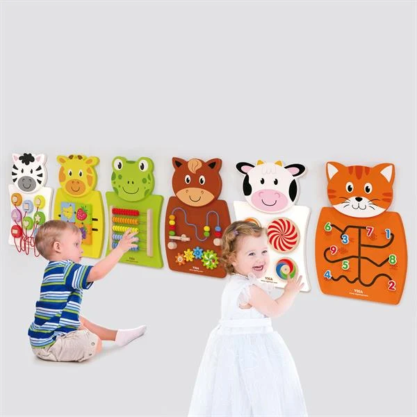 Бізіборд Коник Viga Toys інтерактивний дерев'яний різнобарвний для дітей від 1,5 року