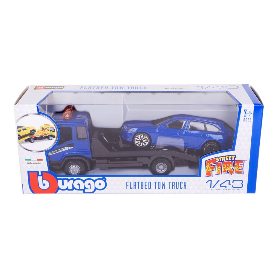 Игровой набор эвакуатор с автомоделью Audi A6 Avant 1:43 металл, пластик, синий