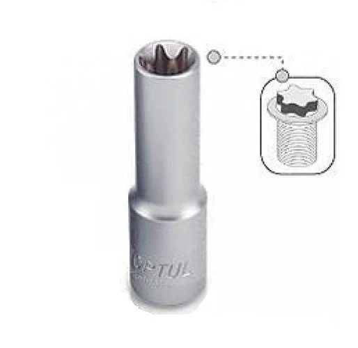 Торцева головка TORX довга 1/2" E20 сталь 20 мм