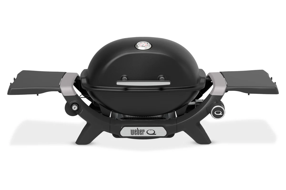 Газовий гриль Weber Q1200N з бічними столиками 105х44х38 см алюміній чорний