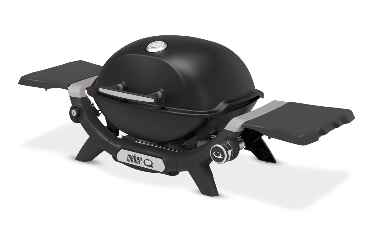 Газовий гриль Weber Q1200N з бічними столиками 105х44х38 см алюміній чорний