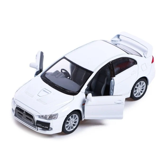 Автомодель легкова MITSUBISHI LANCER EVOLUTION X 1:36 металевий білий 8х7х16 см