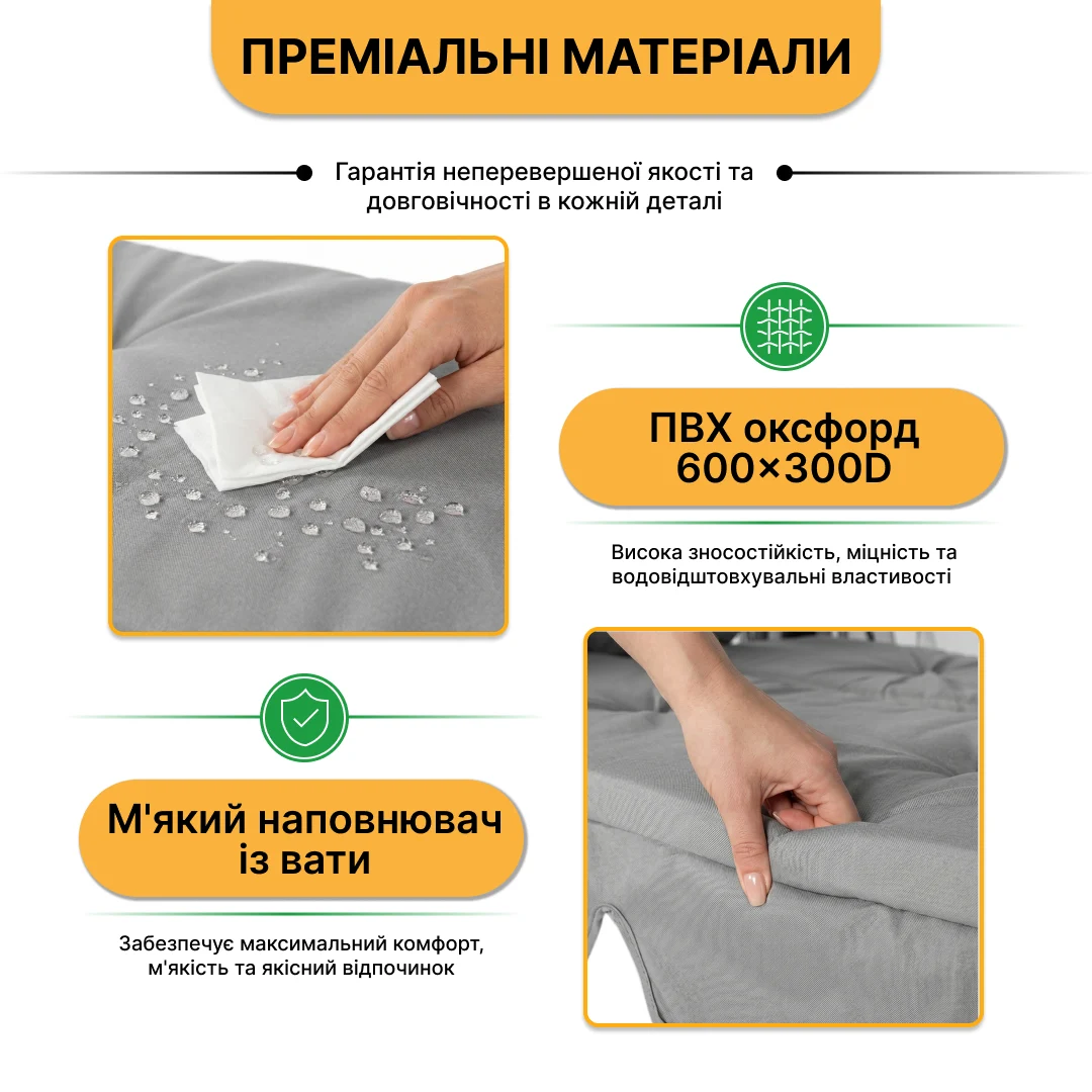 Садова гойдалка LEOBRO Elit Grey 4-місна з москитною сіткою та подушками сірий