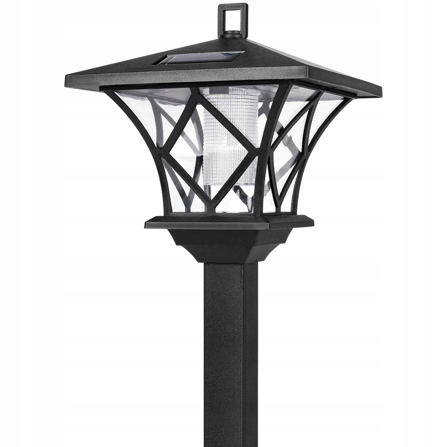 Садовий LED-ліхтар 153 см на сонячній батареї IP44 нейтрально-білий пластик 2 джерела світла