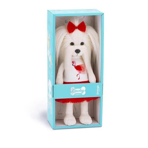 М'яка іграшка Lucky Doggy Mimi 37 см Помаранчева Плюш