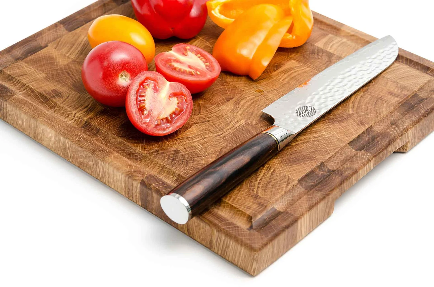 Професійний ніж Santoku 18 см дамаська сталь чорна ручка