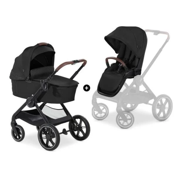 Універсальна коляска 2 в 1 Hauck Walk N Care Air чорна 98x60x107 см алюміній