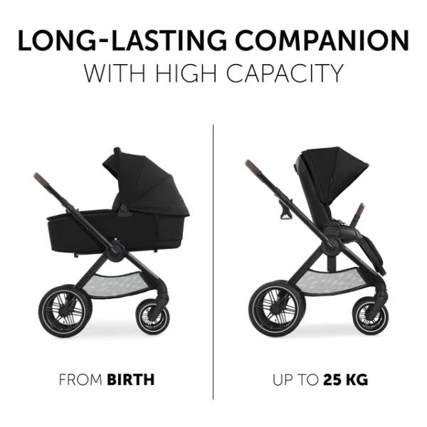 Універсальна коляска 2 в 1 Hauck Walk N Care Air чорна 98x60x107 см алюміній
