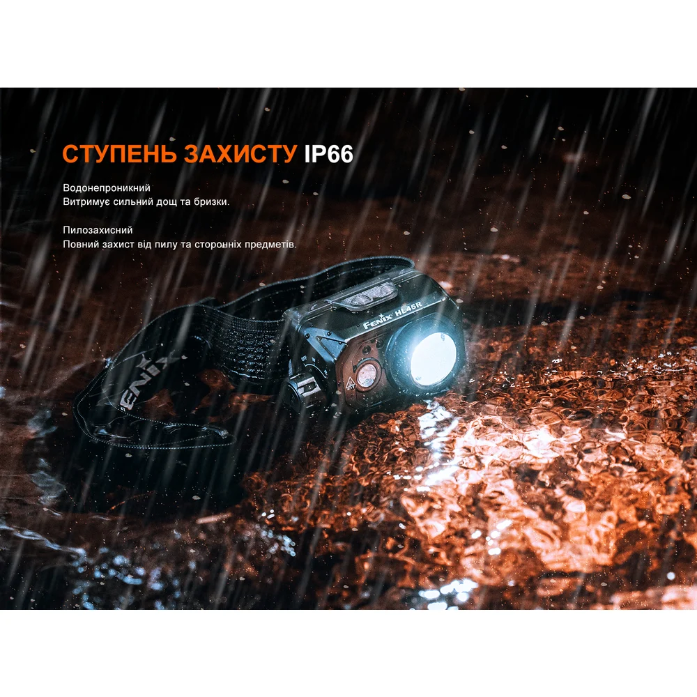 Налобний ліхтар Fenix HL45R LED 1000 лм алюмінієвий чорний