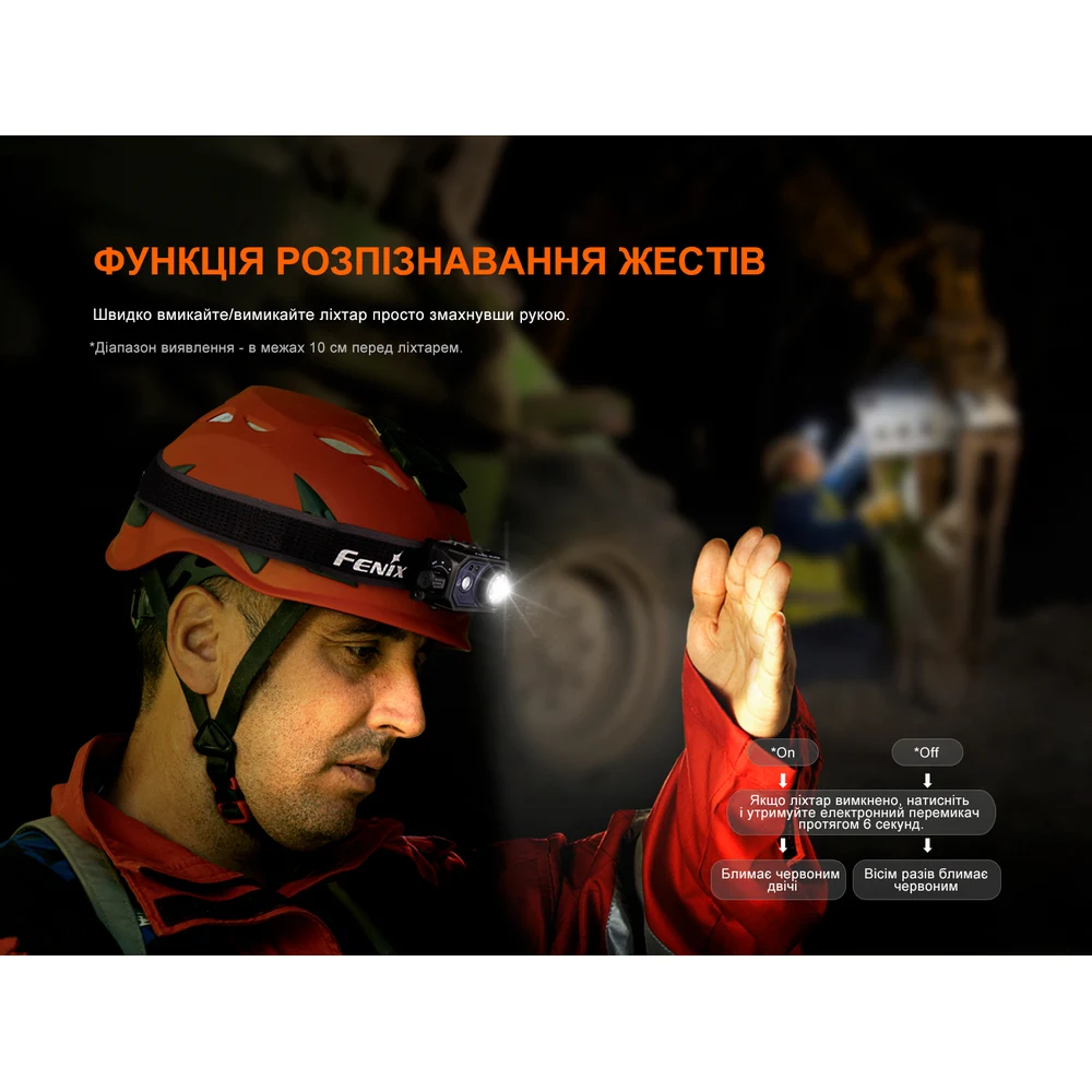 Налобний ліхтар Fenix HL45R LED 1000 лм алюмінієвий чорний