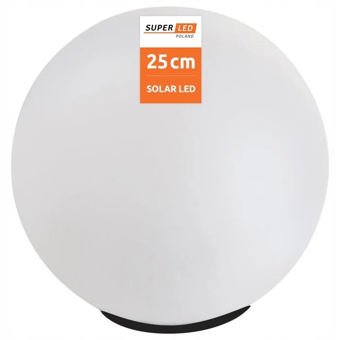 Світильник садовий SuperLED Ballo 25 см Білий Пластик 6500K