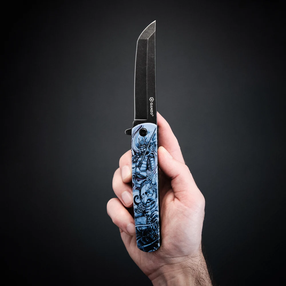 Складаний ніж Ganzo G626-GS Tanto 96 мм 440A сірий ABS 216 мм