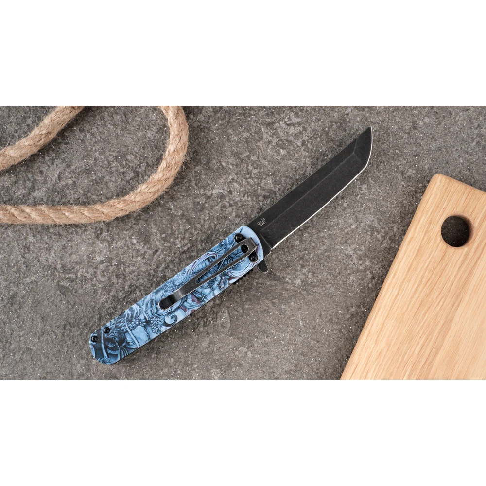 Складаний ніж Ganzo G626-GS Tanto 96 мм 440A сірий ABS 216 мм