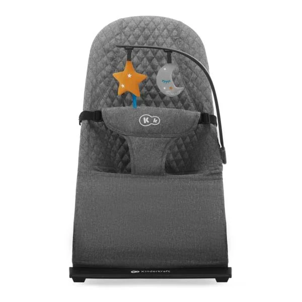 Шезлонг-гойдалка Kinderkraft Mimi 72x40x58,5 см алюміній сірий