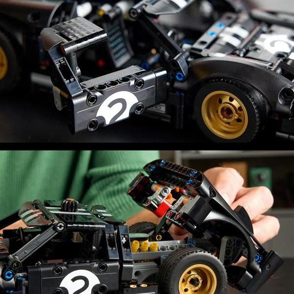 Конструктор LEGO Technic Автомобіль Ford GT40 MKII 1966 року 793 деталі Пластик Чорно-срібний