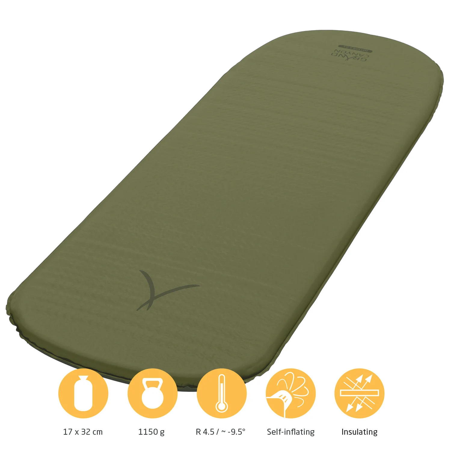 Килимок самонадувний Hattan 5.0 L 195x65x5 см 75D Micro Brushed Polyester Nutria Brown