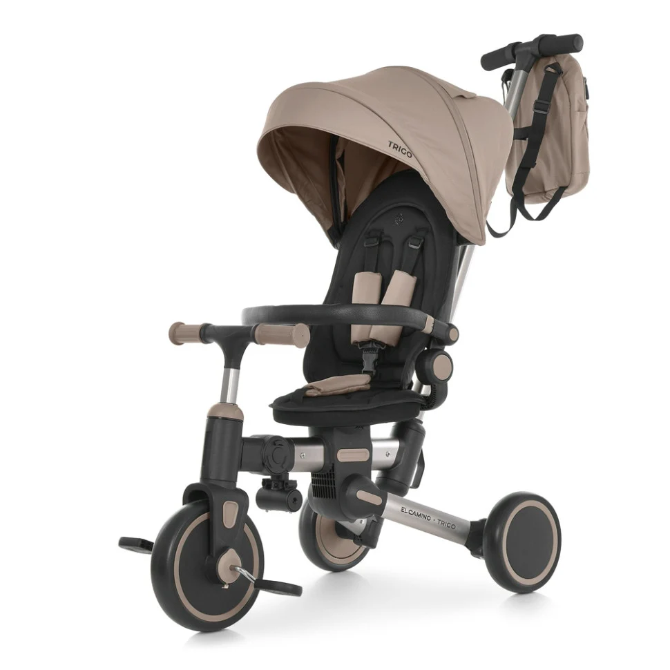Дитячий триколісний велосипед TRIGO ME 1226 алюміній до 25 кг 78х50х94 см Taupe Beige