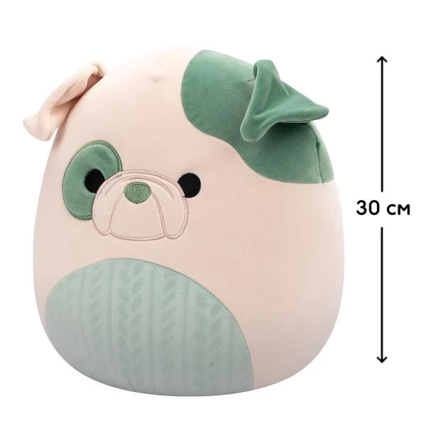 М'яка іграшка Squishmallows Бульдог Августін 30 см плюшевий різнобарвний