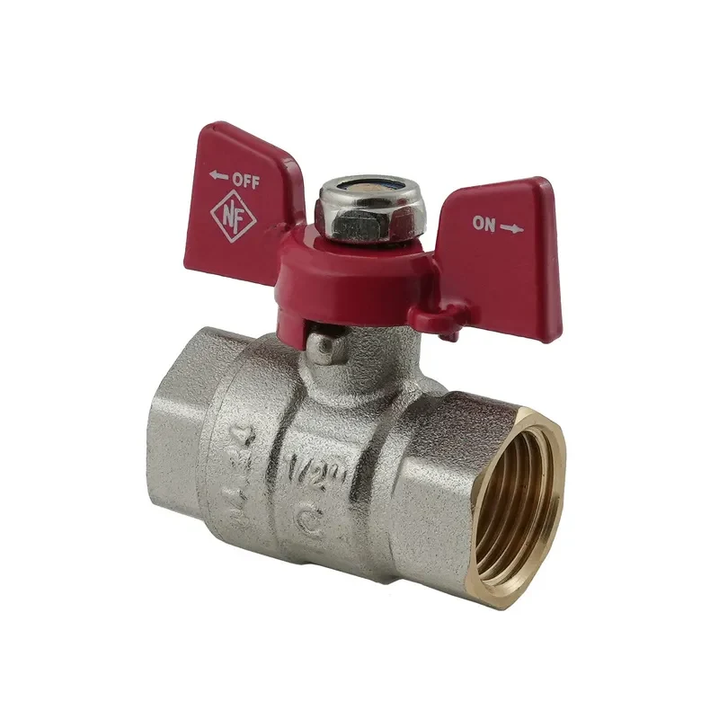 Кран кульовий Nolf NFC.711-06-1/2" FF латунь червоний 1/2" 16 Бар