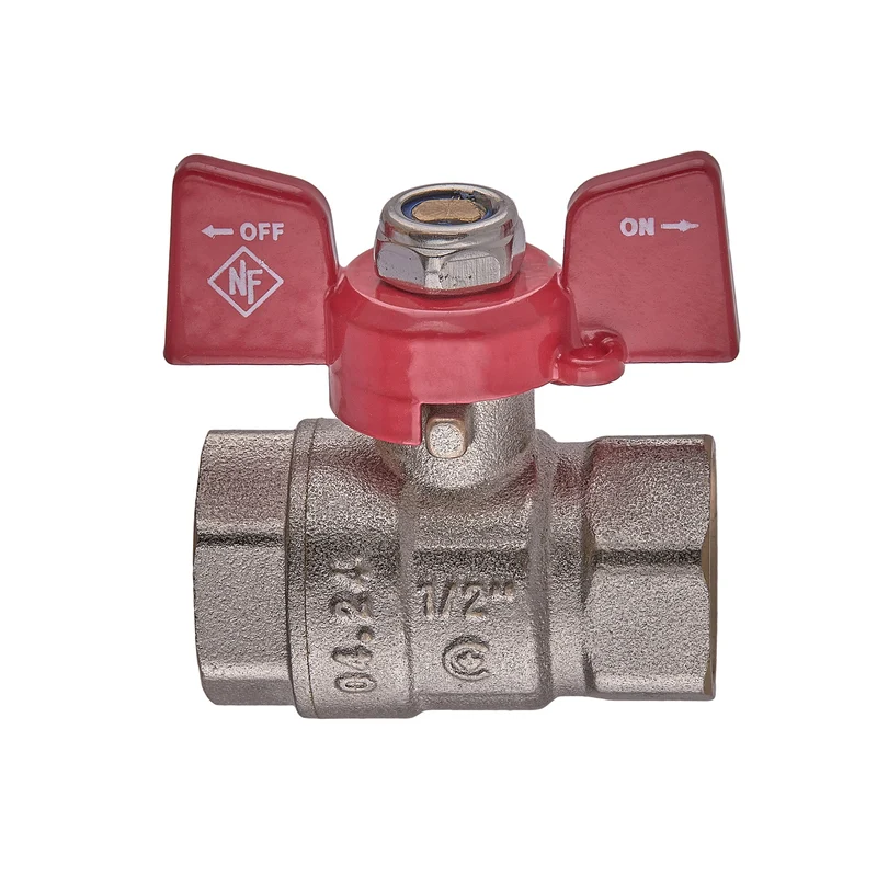 Кран кульовий Nolf NFC.711-06-1/2" FF латунь червоний 1/2" 16 Бар