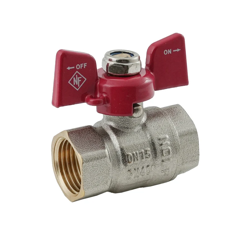 Кран кульовий Nolf NFC.711-06-1/2" FF латунь червоний 1/2" 16 Бар