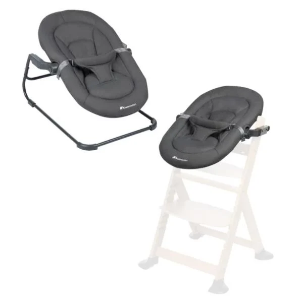 Шезлонг-гойдалка Bebe Confort Timba Baby 2 в 1 текстиль графітовий 18 кг