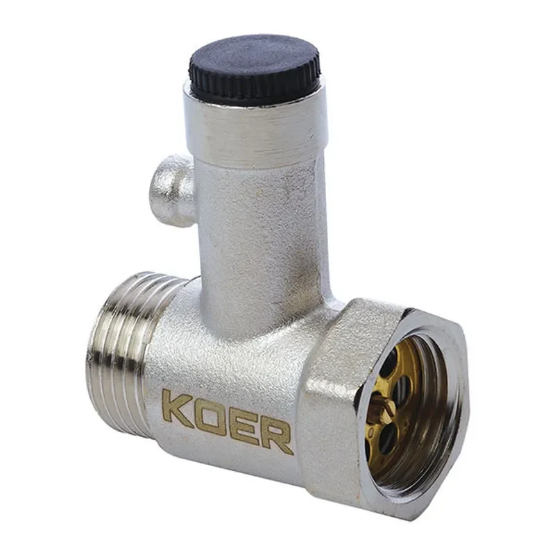 Запобіжний клапан 1/2" латунний Koer KR.1039 16 Бар золотий