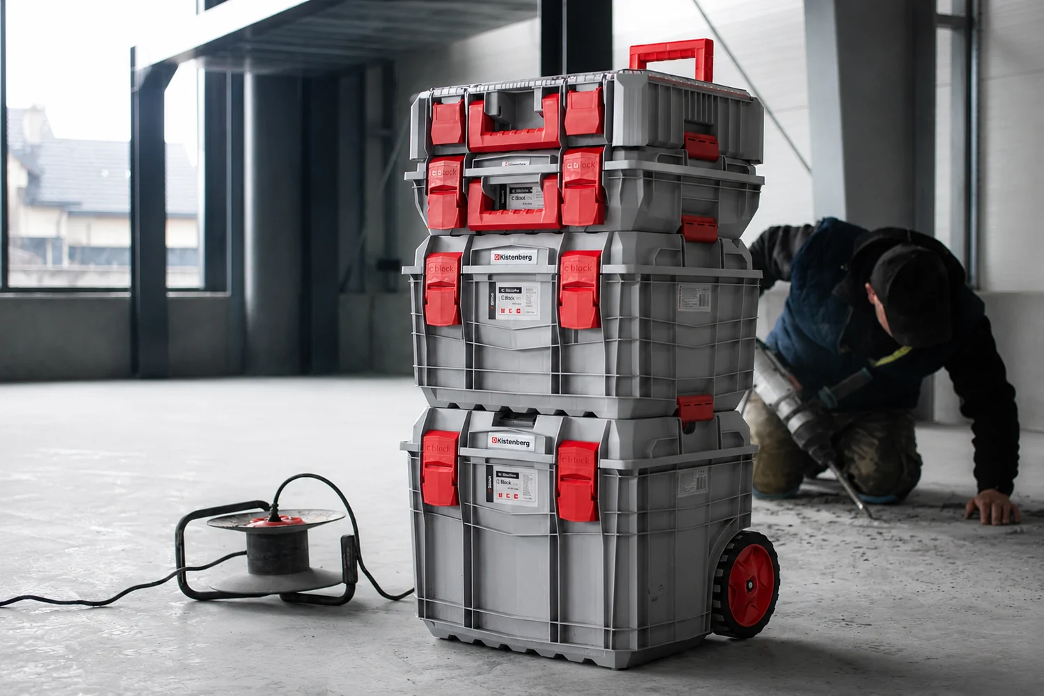Мобільна скриня-візок Kistenberg C-Block PRO Trolley 40" 450x380x380 мм полімерна суміш