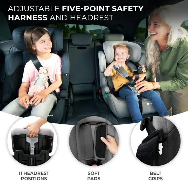 Автокрісло Kinderkraft Comfort Up i-Size 9-36 кг текстиль 61,5-84x44x49 см зелено-чорний