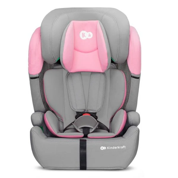 Автокрісло Kinderkraft Comfort Up i-Size 9-36 кг текстиль сіро-рожевий 61,5-84x44x49 см