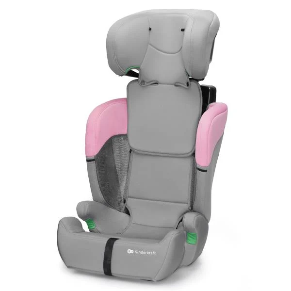 Автокрісло Kinderkraft Comfort Up i-Size 9-36 кг текстиль сіро-рожевий 61,5-84x44x49 см