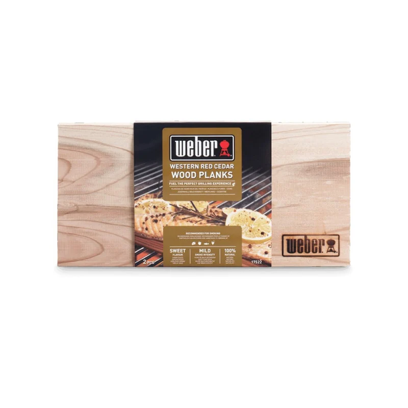 Планки для копчення Weber 15x30 см натуральне дерево кедр 2 шт