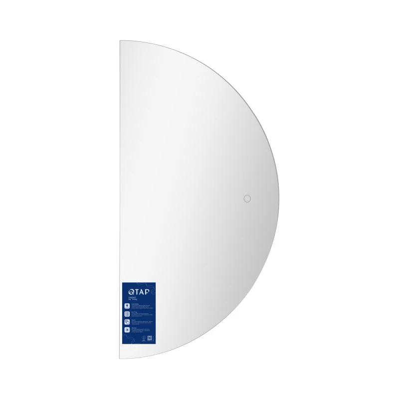 Дзеркало кругле Qtap Taurus HR800 LED-підсвічування Touch антизапотівання 800x800 мм Скло 3000-6500K