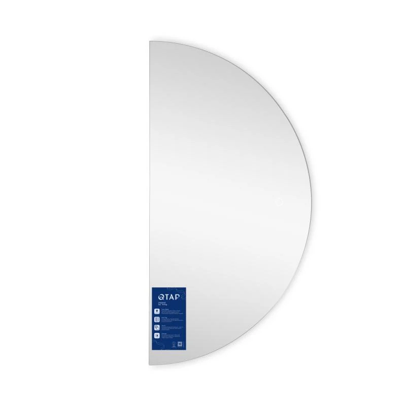 Дзеркало кругле Qtap Taurus HR800 LED-підсвічування Touch антизапотівання 800x800 мм Скло 3000-6500K