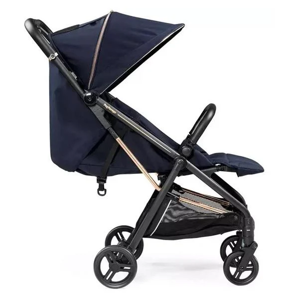Прогулянкова коляска Peg-Perego Selfie 9,5 кг екошкіра синя