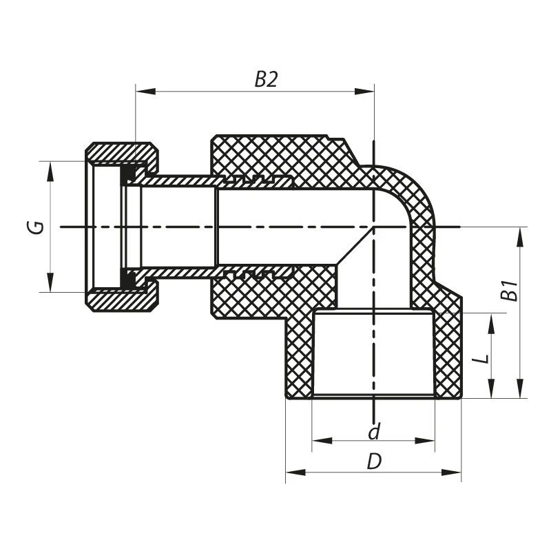 Кут 25x3/4F PPR Koer Поліпропілен