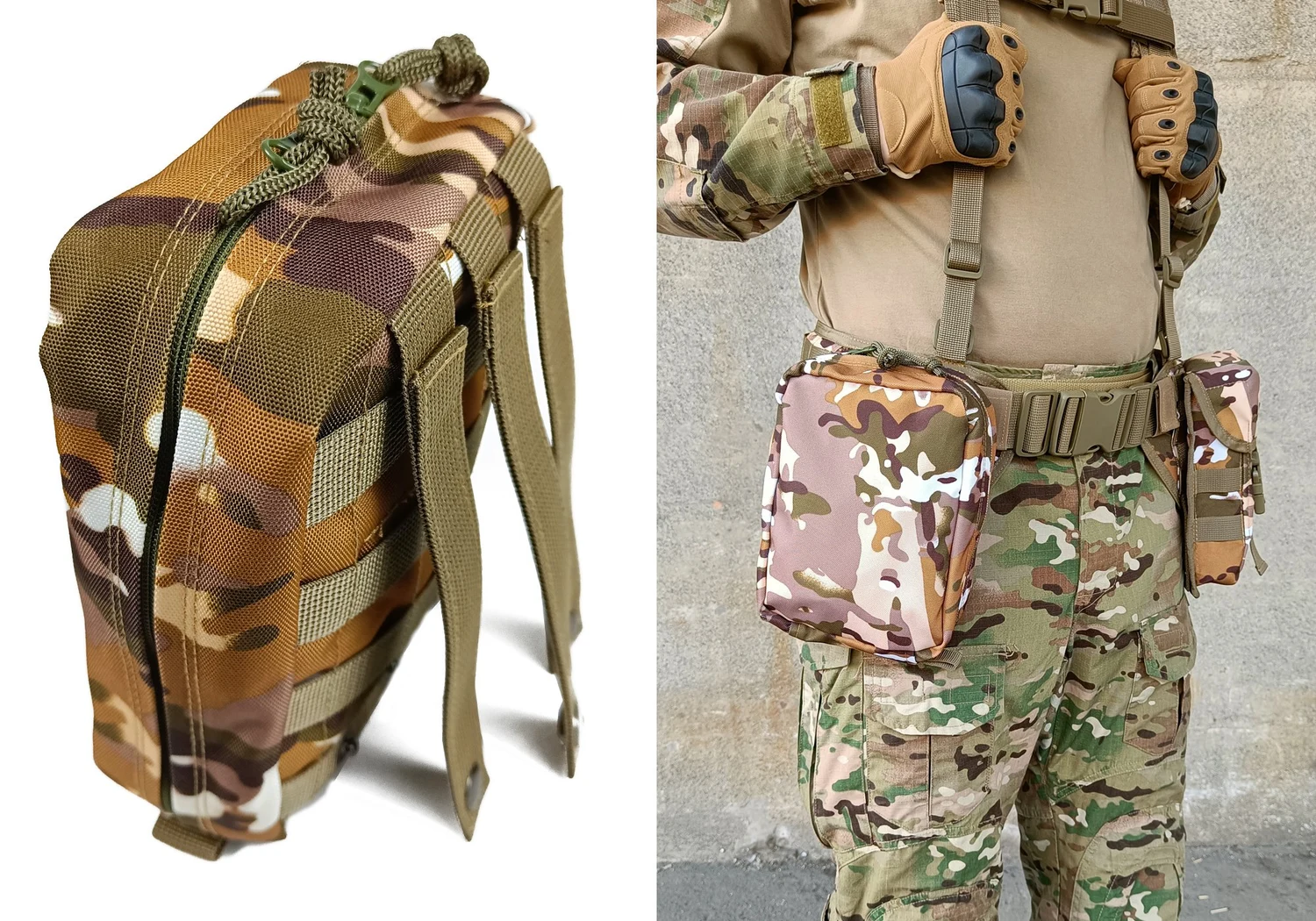 Підсумок аптечка тактична MOLLE Multicam Arid Cordura 210х150х80 мм