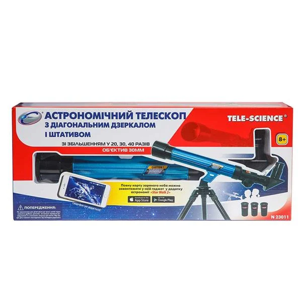 Телескоп Eastcolight ES23011 30 мм оптика 20-40 кратне збільшення зі штативом для дітей 8+