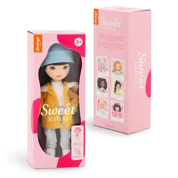 Лялька колекційна Sweet Sisters Лілу гнучкий каркас тканина 30 см гірчична парка