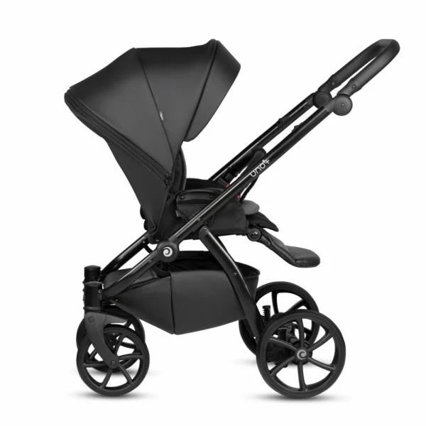 Універсальна коляска 2 в 1 Tutis Uno5 Plus чорна 76x61x34 см шкіра
