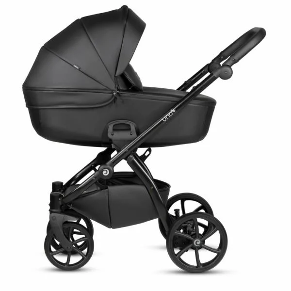 Універсальна коляска 2 в 1 Tutis Uno5 Plus чорна 76x61x34 см шкіра