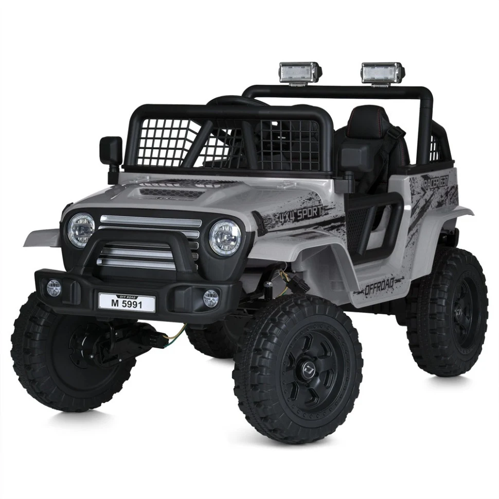 Детский электромобиль Джип M 5991EBLR-11 24V 116x74x67 см пластик черный