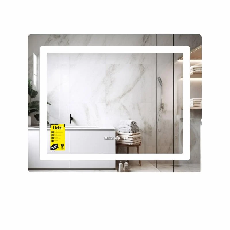Дзеркало Lidz Kubis KU2 1000x800 з LED-підсвічуванням Touch, антизапотіванням, біле пластик