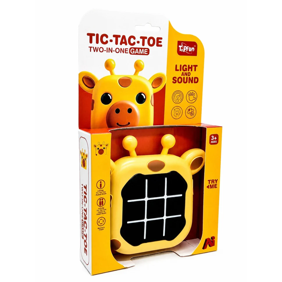 Дитяча гра Tic-Tac-Toe G66-3 інтерактивна зі світлом і звуком 15x4x26,2 см пластик різнобарвний