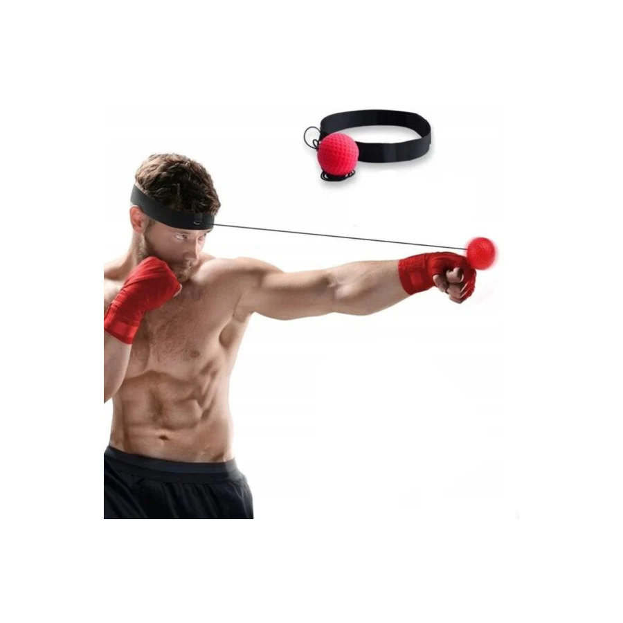 Тренажер для боксу Fight Ball NE-LG-F02 PU резина чорний червоний