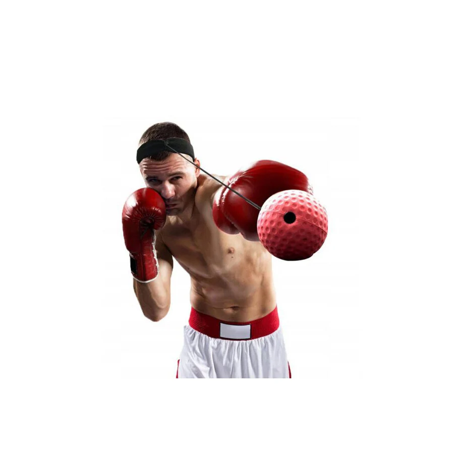Тренажер для боксу Fight Ball NE-LG-F02 PU резина чорний червоний