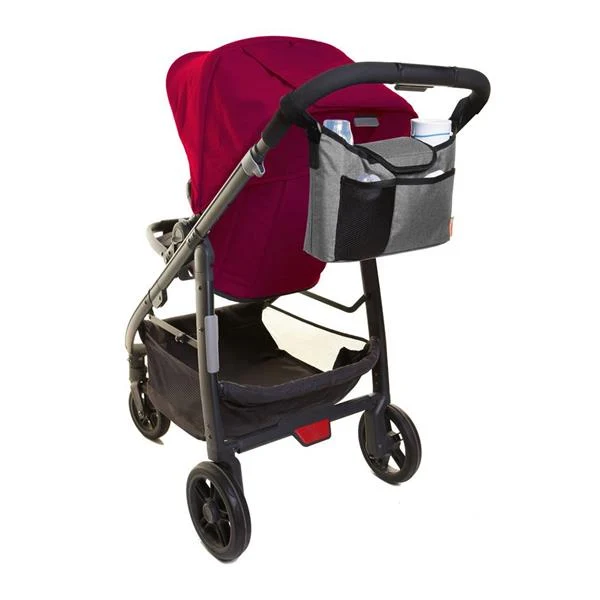 Сумка-органайзер для коляски DreamBaby On The Go 40х30х15 см високоякісна тканина сірий джинс