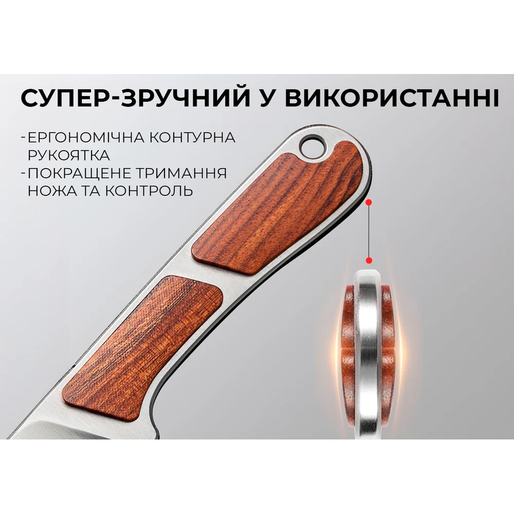 Ніж фіксований Civivi Mini Elementum 5,7 см Nitro-V Guibourtia Wood