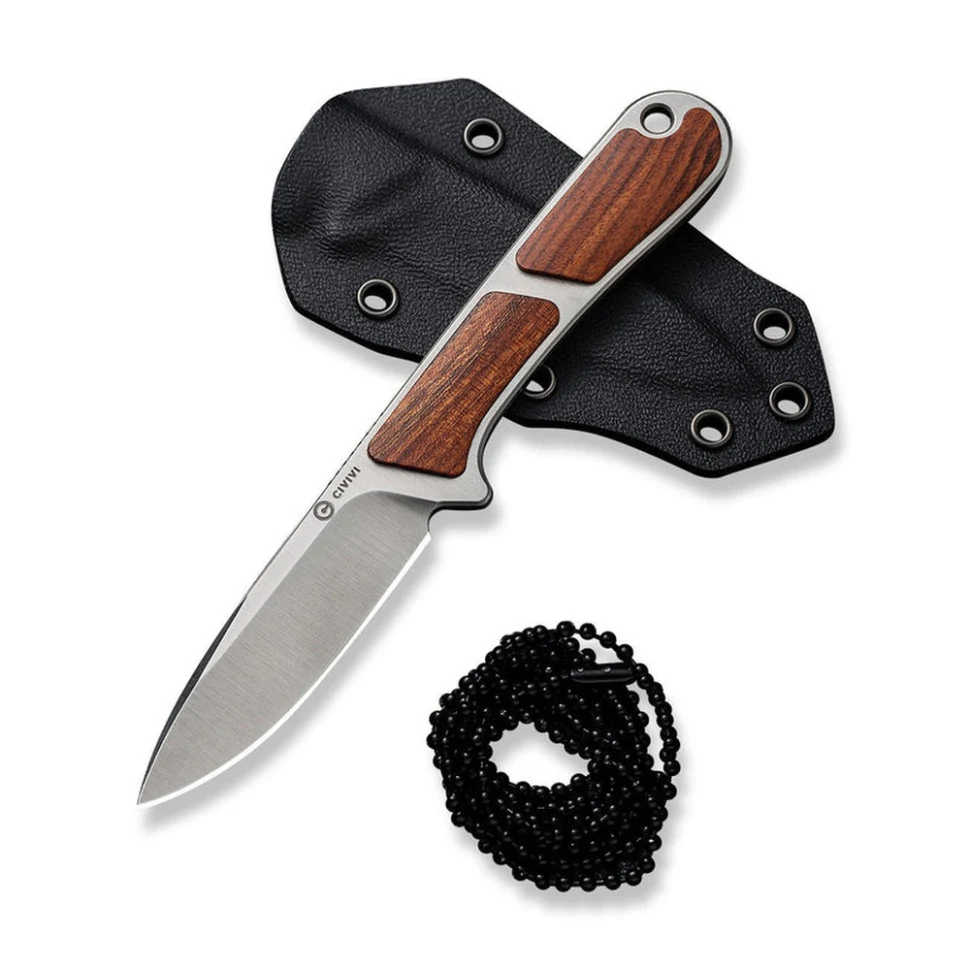 Ніж фіксований Civivi Mini Elementum 5,7 см Nitro-V Guibourtia Wood