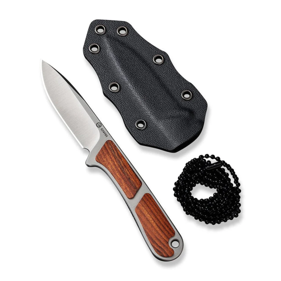 Ніж фіксований Civivi Mini Elementum 5,7 см Nitro-V Guibourtia Wood